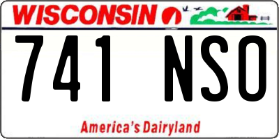 WI license plate 741NSO