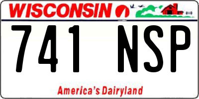 WI license plate 741NSP
