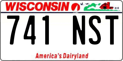 WI license plate 741NST