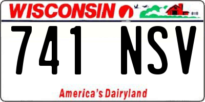 WI license plate 741NSV
