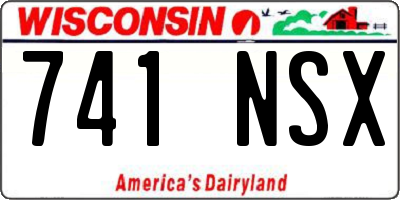 WI license plate 741NSX