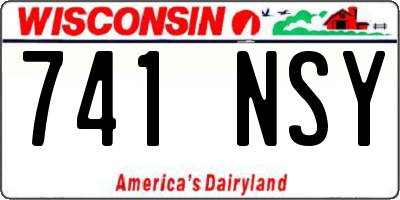 WI license plate 741NSY