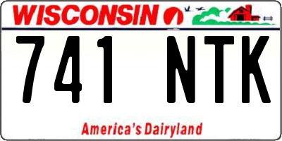WI license plate 741NTK
