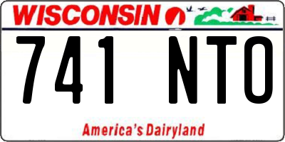 WI license plate 741NTO
