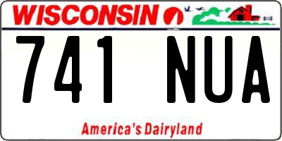 WI license plate 741NUA