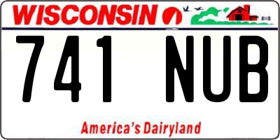 WI license plate 741NUB