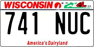 WI license plate 741NUC