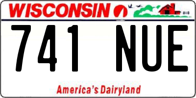 WI license plate 741NUE
