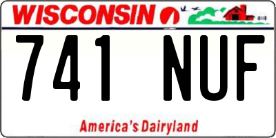 WI license plate 741NUF