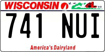 WI license plate 741NUI
