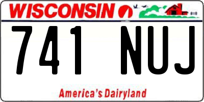 WI license plate 741NUJ