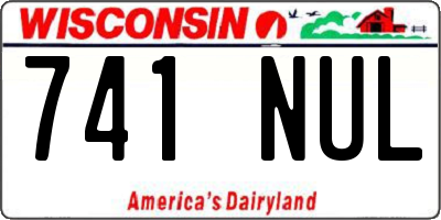 WI license plate 741NUL