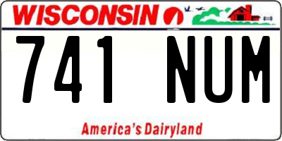 WI license plate 741NUM