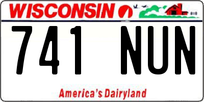 WI license plate 741NUN