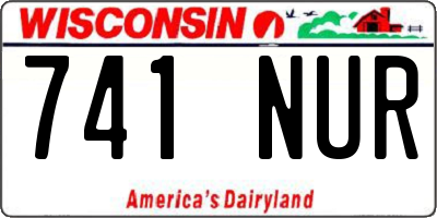 WI license plate 741NUR