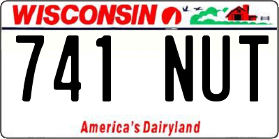 WI license plate 741NUT