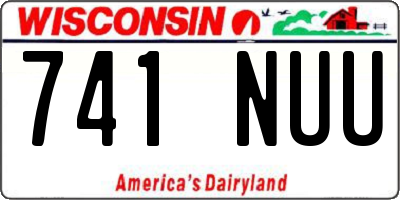 WI license plate 741NUU