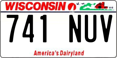 WI license plate 741NUV