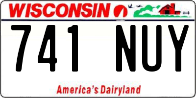 WI license plate 741NUY