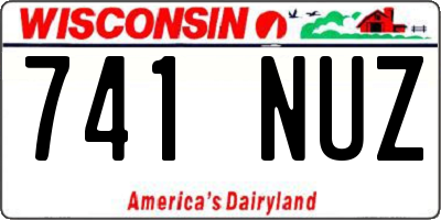 WI license plate 741NUZ