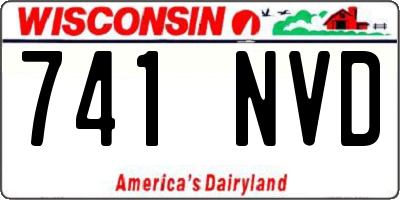 WI license plate 741NVD