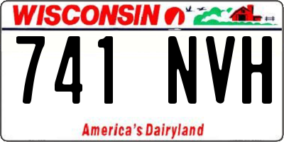 WI license plate 741NVH
