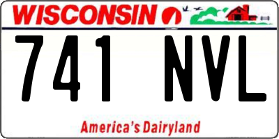 WI license plate 741NVL