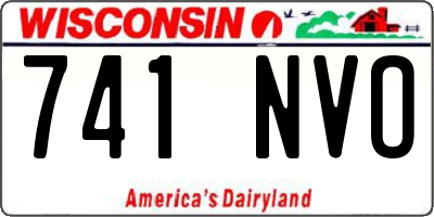 WI license plate 741NVO