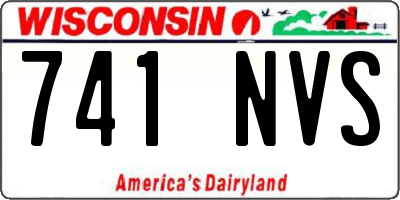WI license plate 741NVS