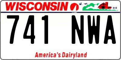 WI license plate 741NWA