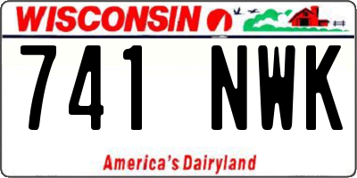 WI license plate 741NWK