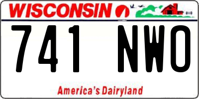 WI license plate 741NWO