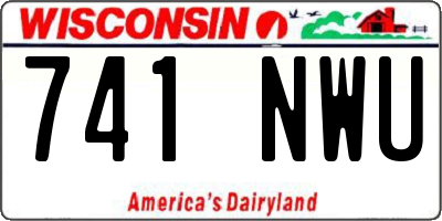 WI license plate 741NWU