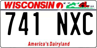 WI license plate 741NXC