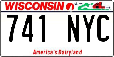 WI license plate 741NYC