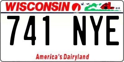 WI license plate 741NYE