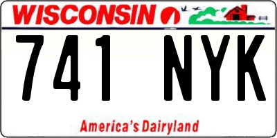 WI license plate 741NYK