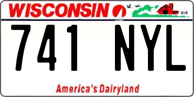 WI license plate 741NYL