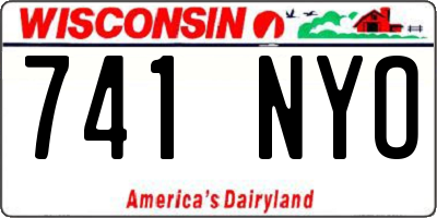WI license plate 741NYO