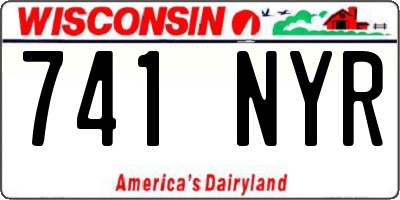 WI license plate 741NYR