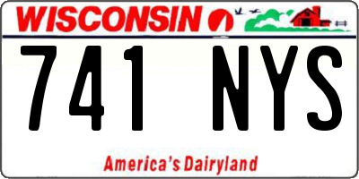 WI license plate 741NYS