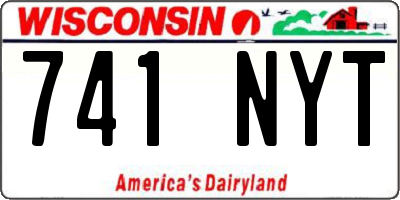 WI license plate 741NYT