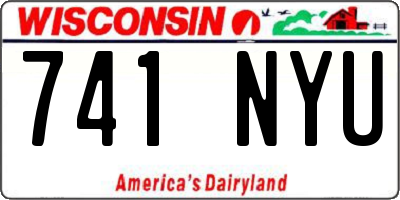 WI license plate 741NYU
