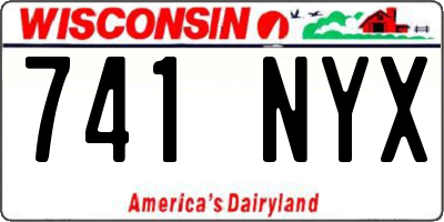 WI license plate 741NYX