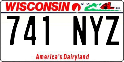 WI license plate 741NYZ