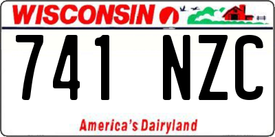 WI license plate 741NZC