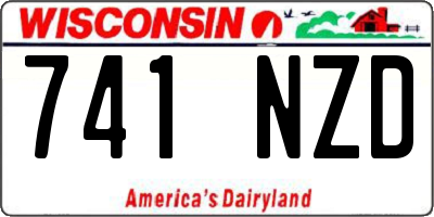 WI license plate 741NZD