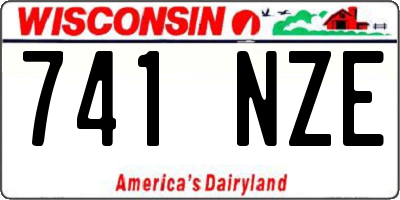 WI license plate 741NZE