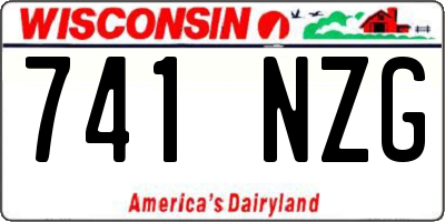 WI license plate 741NZG