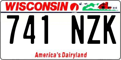 WI license plate 741NZK